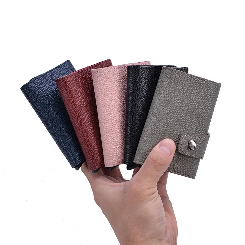 Мужской кошелек из натуральной кожи RFID держатель для кредитных карт