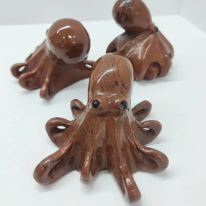 

Интересные натуральные накладки на руку, кристалл, осьминог, красный обсидиан из красного дерева для украшения, детский подарок ZKM