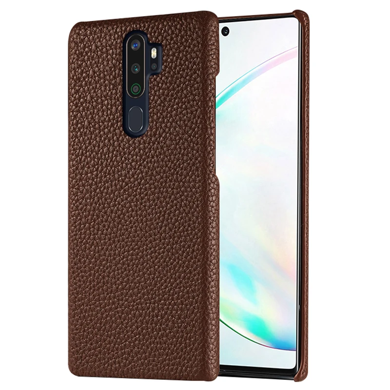 

Genuine Leather Phone Case For Realme 3 5 6 X Lite XT X2 X50 Pro Q Cases Natural Cowhide Litchi Texture Cover Funda Capa