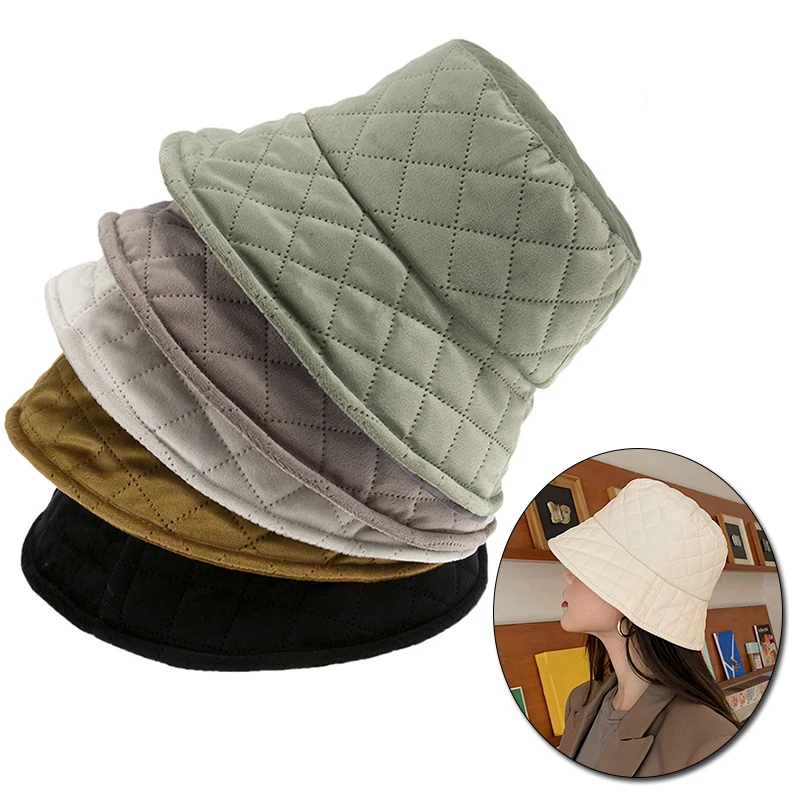 

Модные женские осенне-зимние складные Панамы, однотонные сетчатые шелковые ватные шапки, сохраняющие тепло, предотвращающие простуду, шляп...