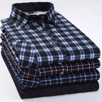 2021 spring summer plaid shirt men cotton new male casual long sleeve shirt high quality man clothes button up shirt large size