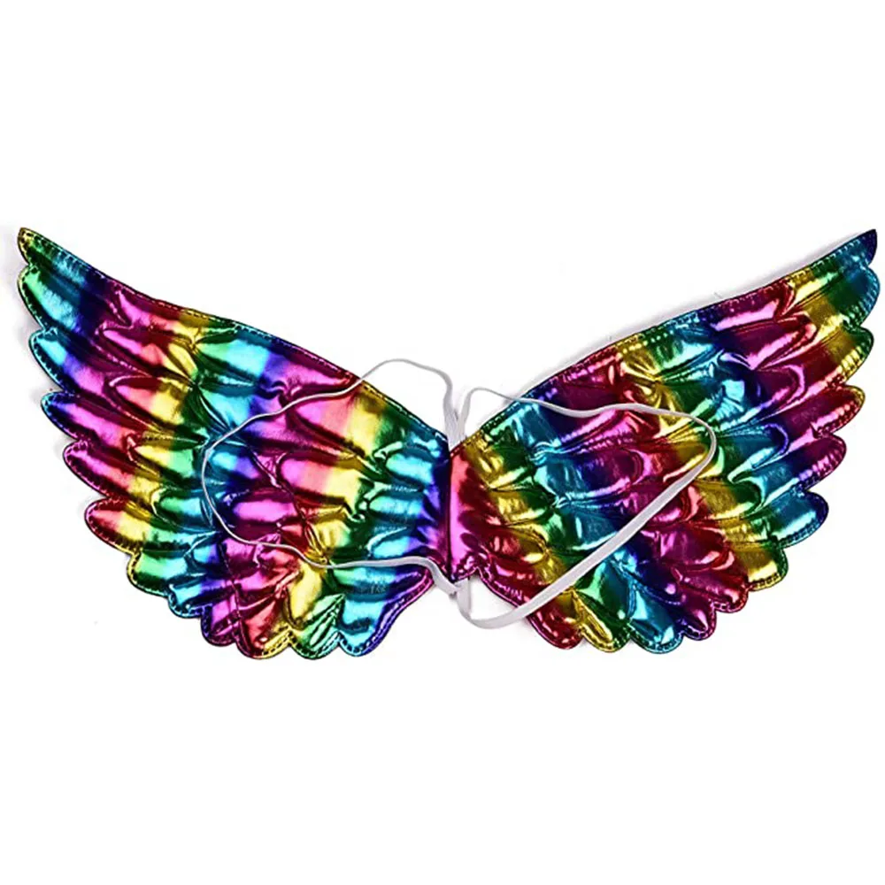 Alas de arco&iacute;ris de unicornio para ni&ntilde;as, accesorios de disfraz de princesa, fiesta de cumplea&ntilde;os y Halloween, Cosplay-4