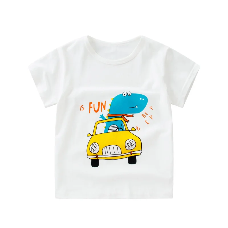 

2020 Rocket Print Children T-Shirts 2019 Summer Boys T Shirt for Kids Cotton Clothing Fashion Kids Tops Tees Shirts 9Years