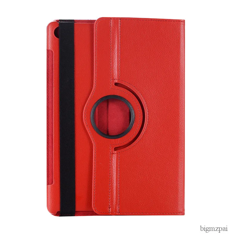red Вращающийся на 360 градусов чехол для планшетов huawei MediaPad M5 10," с откидной крышкой и подставкой из искусственной кожи, чехол для huawei M5 10,8" - Цвет: red