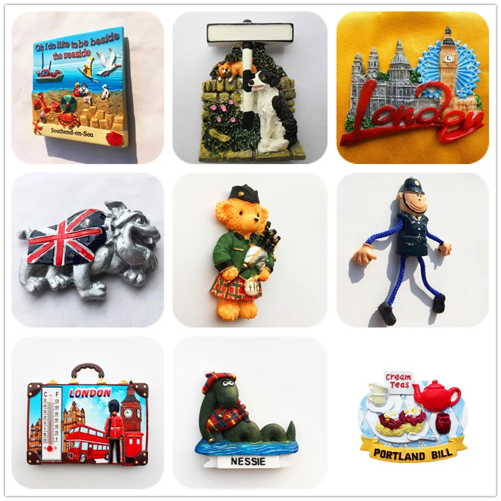 

Britain scenery 3D Fridge Magnets Tourism Souvenir Refrigerator Magnetic Sticker Collection Handicraft Gift