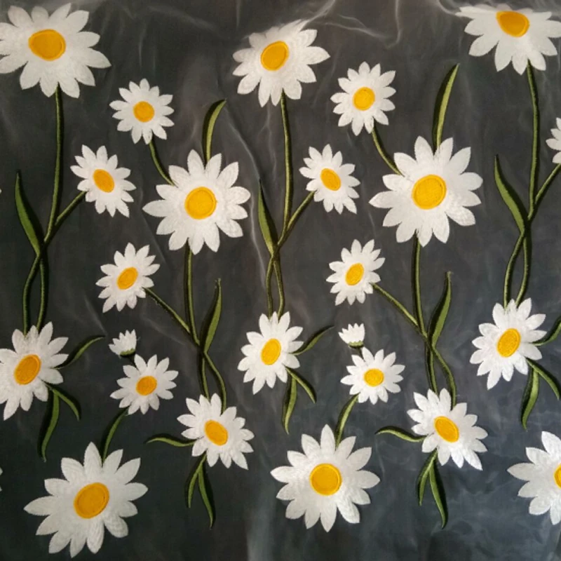 Вышитая Ромашка для позиционирования органзы цветочное свадебное платье ручной