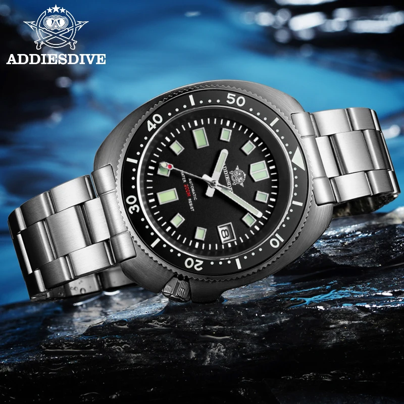 

Мужские автоматические часы Addies Dive Diver, мужские механические часы 1970 Abalone 200m C3, светящиеся часы NH35 с сапфировым стеклом для мужчин