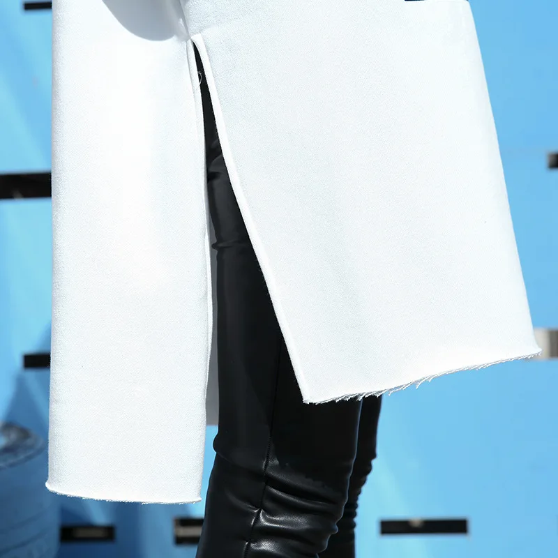 

Turtleneck Long Irregular Loose Female Sweatshirts Casual Fashion 3 Colors Women Hoodies 2020 Autumn Winter New Print