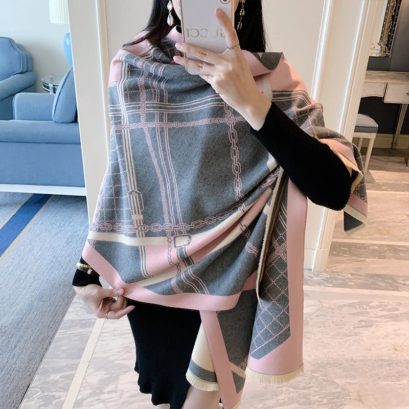 Новинка 2020 брендовый толстый кашемировый женский шарф зимний теплый из пашмины