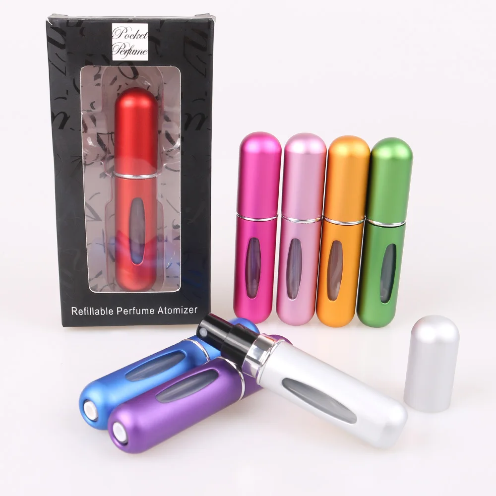 

Mini Refillable Perfume Portable Atomizer Bottle Refillable Perfume Spray Refill Pump Case for Traveling and Outgoing (5ml)