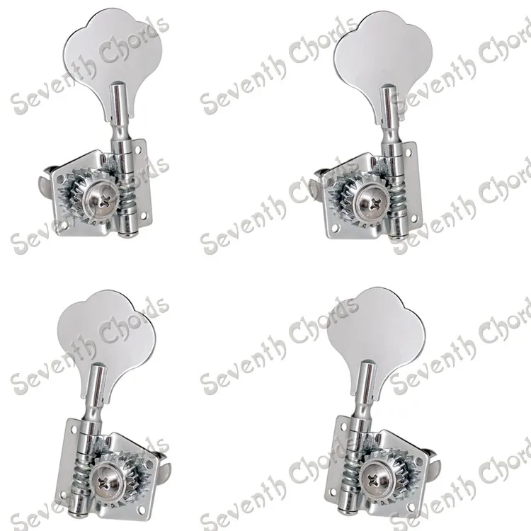 4pcs gitarre tuning pegs elektrische bass tuner peg gitarre open getriebe tuning pegs mechaniken für jazz bass gitarre silber free global shippin