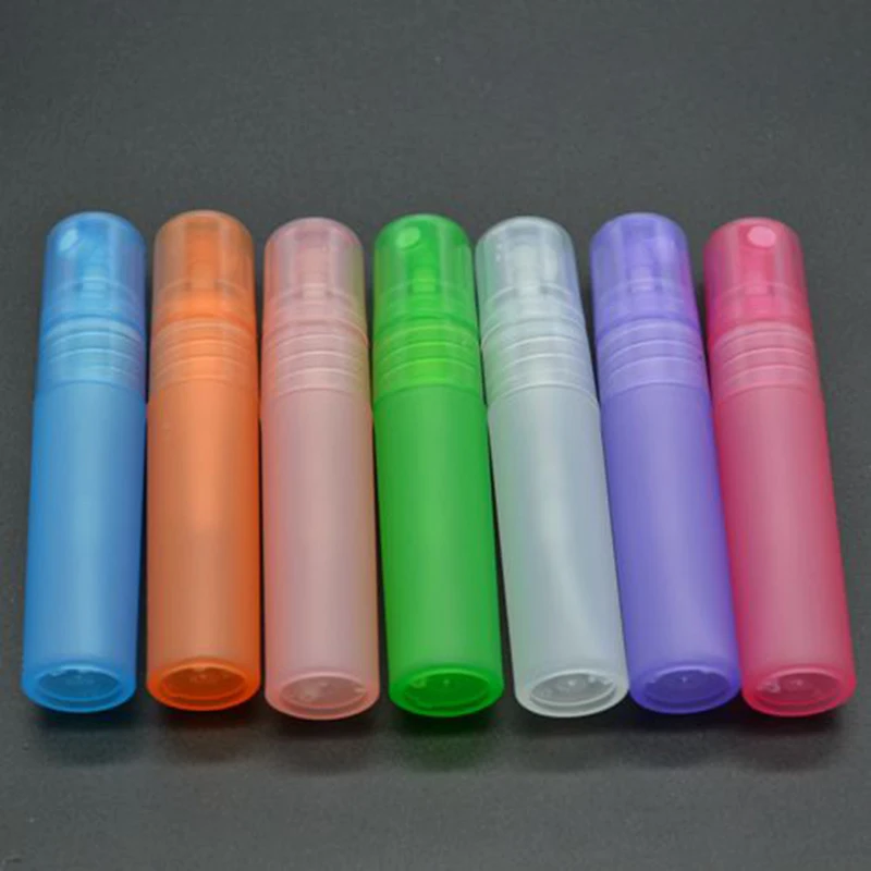 

100pcs Sample Perfume Atomizer Pen Small Plastic Container Empty Packaging Cosmetic Mist Spray Tube Mini Sprayer Bottle 5ml