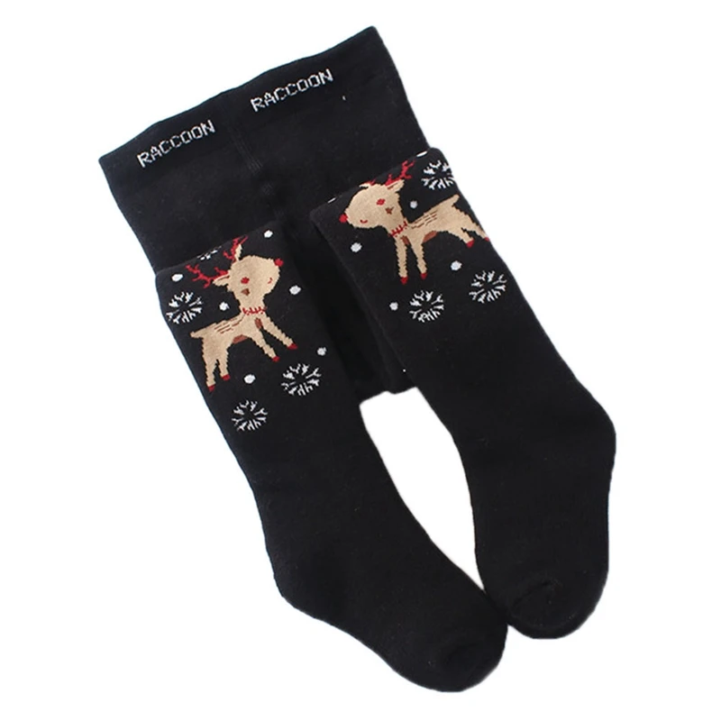 Милые колготки для маленьких девочек с рисунком оленя хлопковые эластичные