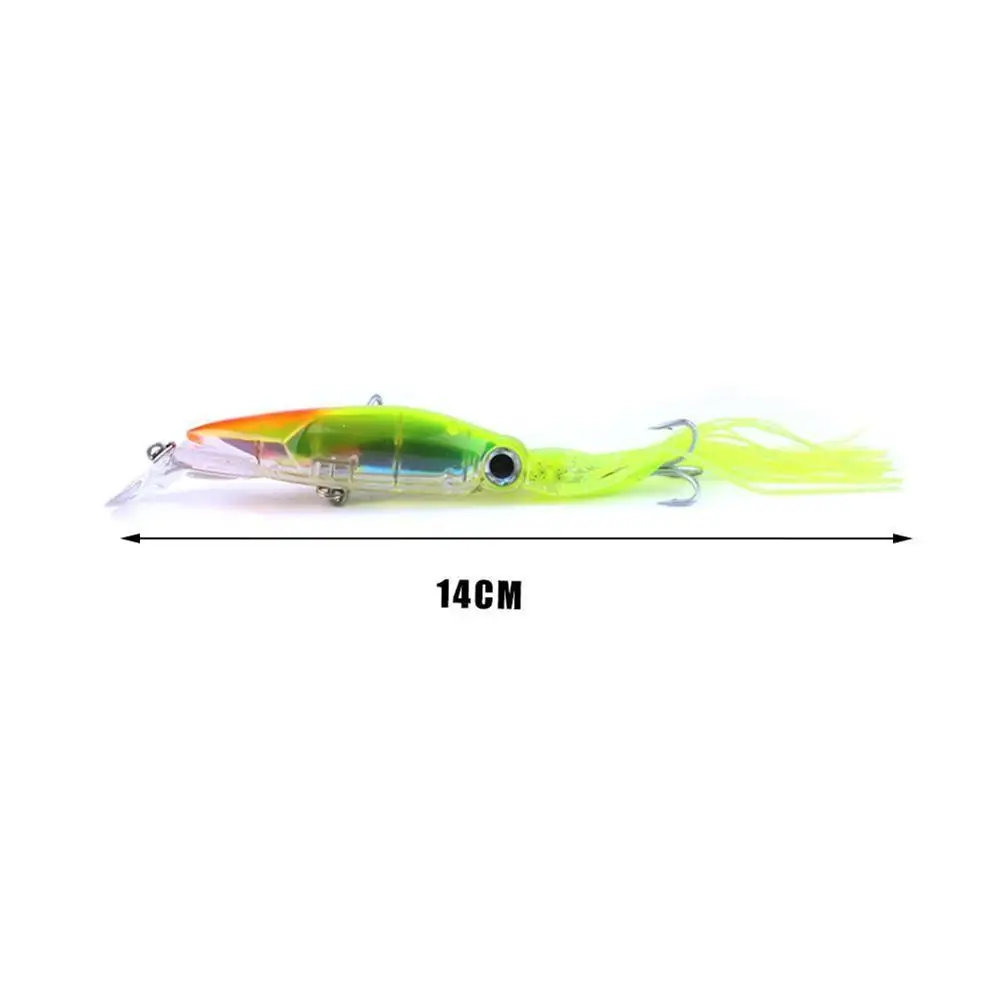 

1pcs Octopus Fishing Lure Squid Hard Bait Wobbler 14cm 40g Available Octopus Crank Bait For Bass Pike 3D Eyes
