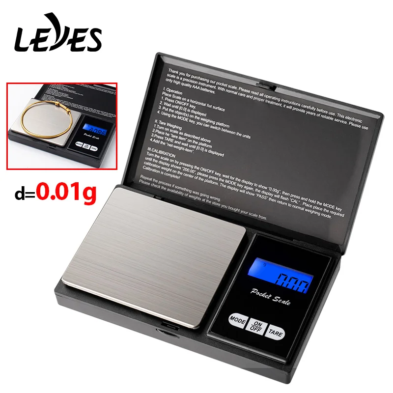 

Mini Digital Jewelry Scales Pocket Electronic Weight Scale Ultra Precision 0.01g Silver Jewellery Weighing Gram Ounces Balance