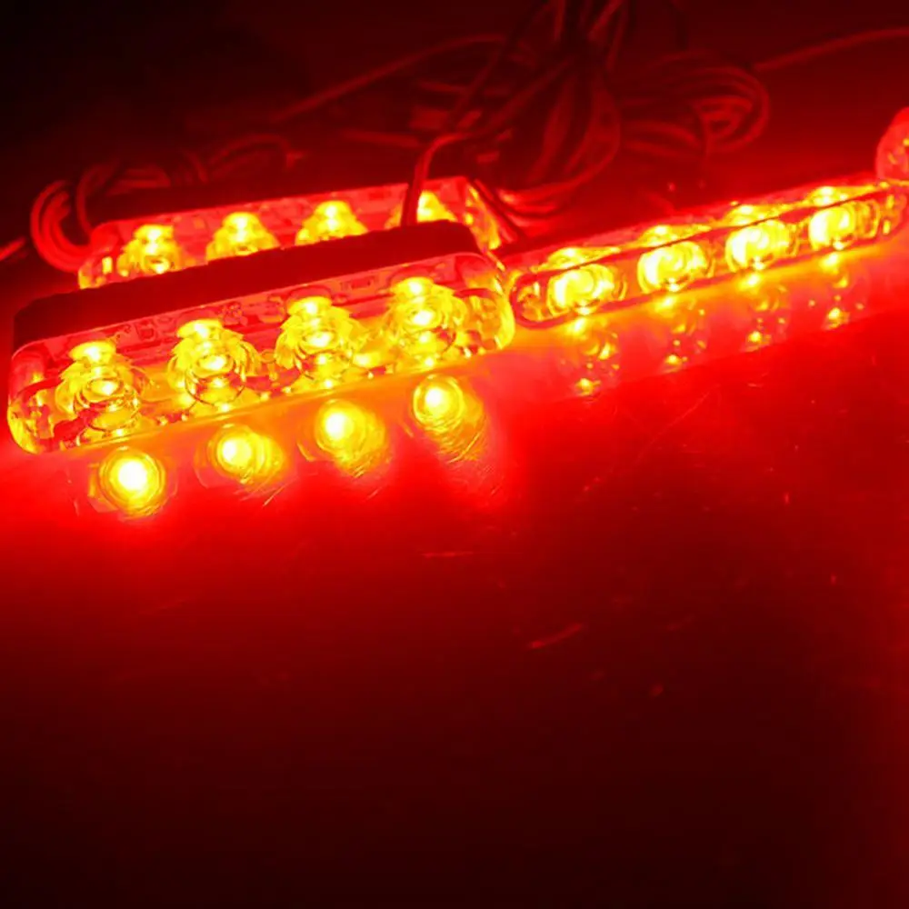 Прозрачная Автомобильная 16 Светодиодный в красном и синем цветах полиции