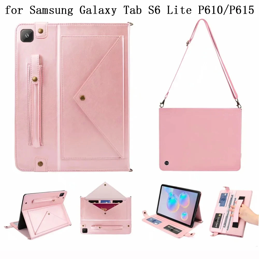 Чехол-кошелек для Samsung Galaxy Tab S 6 S6 Lite P610 P615 10 4 противоударный с ремешком |