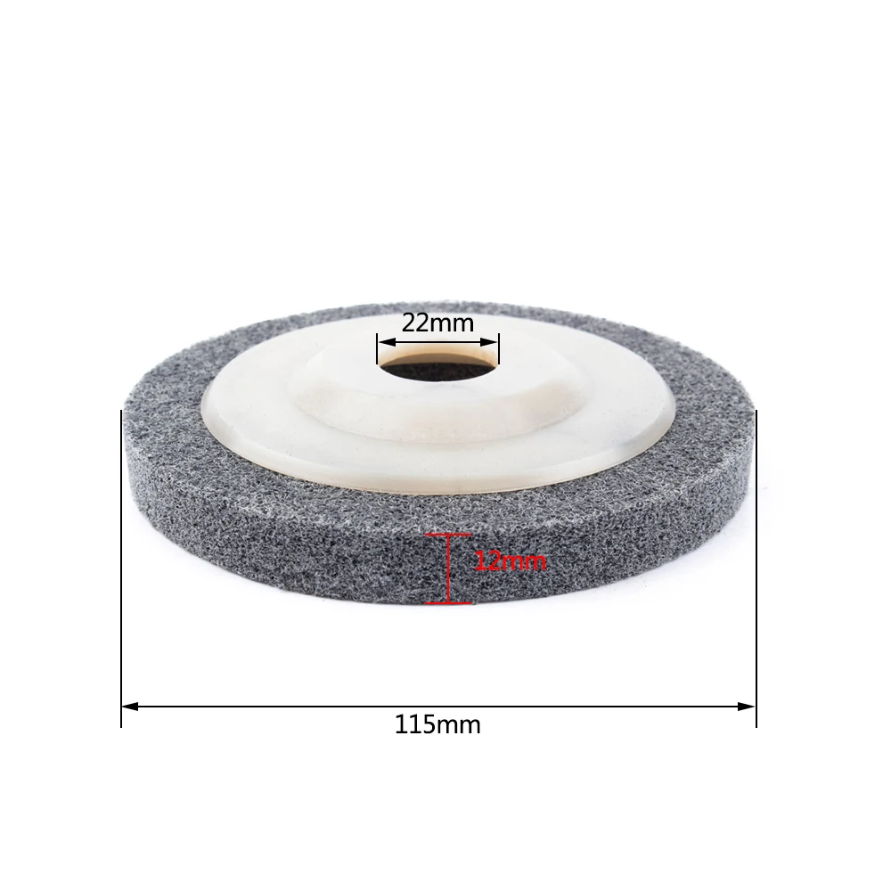 4,5 Zoll 125mm 5 Zoll Nylonfaser-Poliers cheibe Vlies-Schleif scheibe 7/8mm Bohrung "Schleif poliers cheibe für Metall – Detail 4