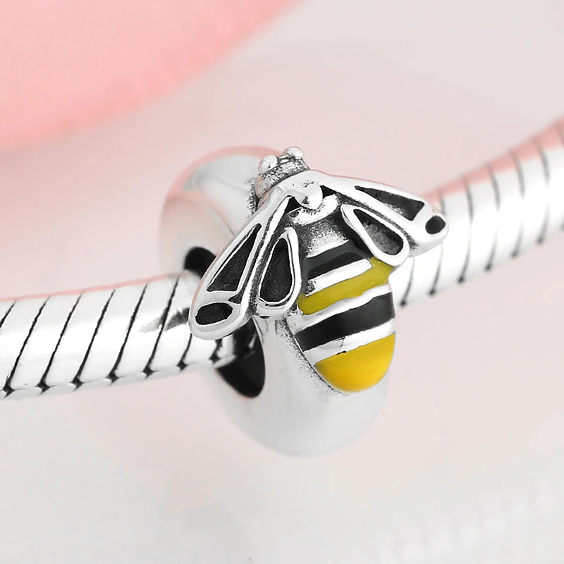 Реальные 925 пробы серебро ювелирных украшений розовый Стрекоза diy фиксаторы уход