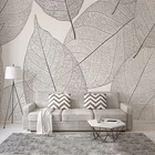 Пользовательская роспись творческий простой цвет листья текстура спальня гостиная фон украшение стены живопись обои домашний декор
