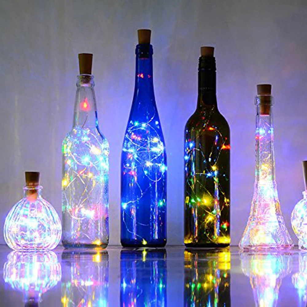 

5/10pcs Wine Bottle Cork Lights String 10/20leds Fairy Lamp for Wedding Christmas Halloween Holiday Party Room Garden Decoration