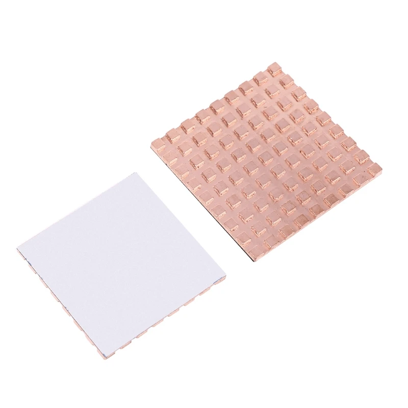 

2pcs Pure Copper Heat Sink Adhesive Back Heatsink Cooling for VGA DDR MOS GPU IC Chipset Radiator Cooler 27RA