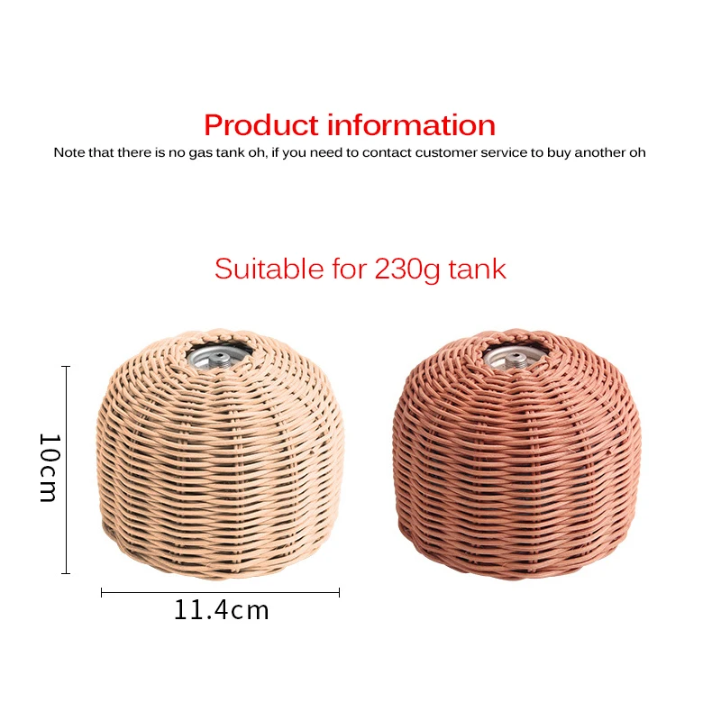 

Outdoor Cooking Gas Cylinder Wicker Gas Tank Protector Cover Camping Hiking Portable Rattan Gas Tank Protector Storage Pouch