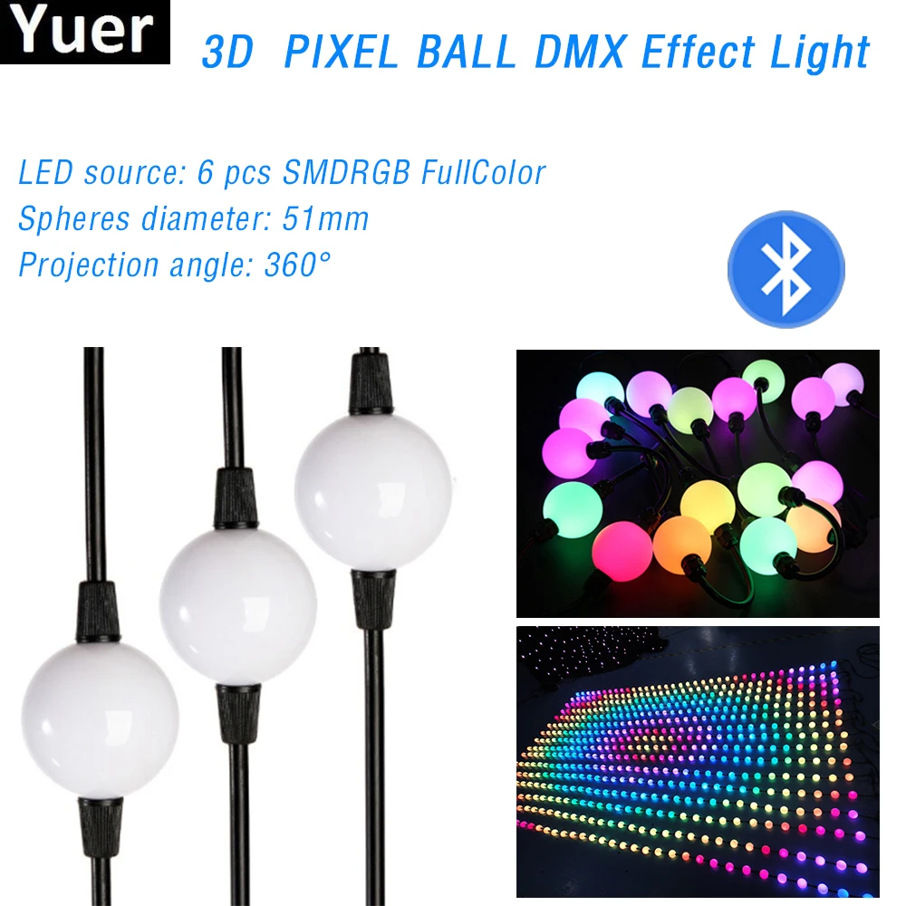 Светодиодный 3d шар 51 мм сценический эффект DMX 512 контроллер ARTNET вечерние