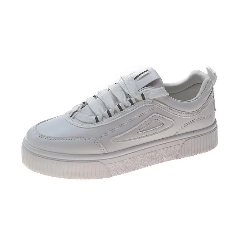 

White Lace-up Breathable Flats Women's Sneakers Womens Woman Vulcanize Walking Shoes for Women Woman's Sport Shoe 2021