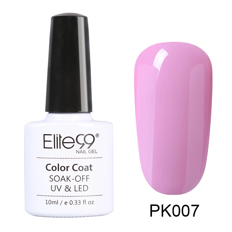 PK007 Elite99 10 мл розовый цвет УФ Гель-лак Полупостоянный праймер верхнее покрытие гель лак для ногтей, маникюр гель лак для ногтей - Цвет: PK007