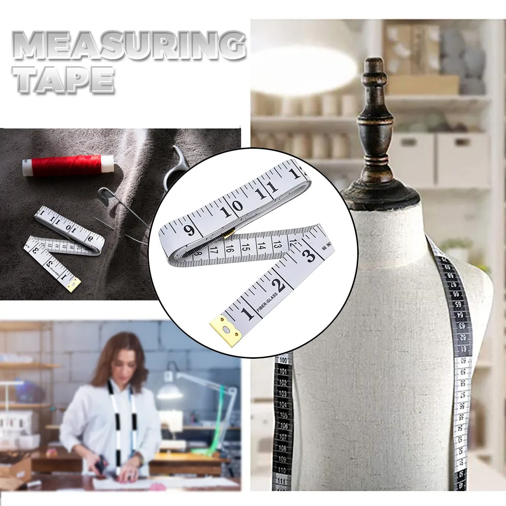 Hot 150cm/60&quot Body Measuring Ruler Sewing Tailor Tape Measure Soft Flat Meter Random Color | Дом и сад