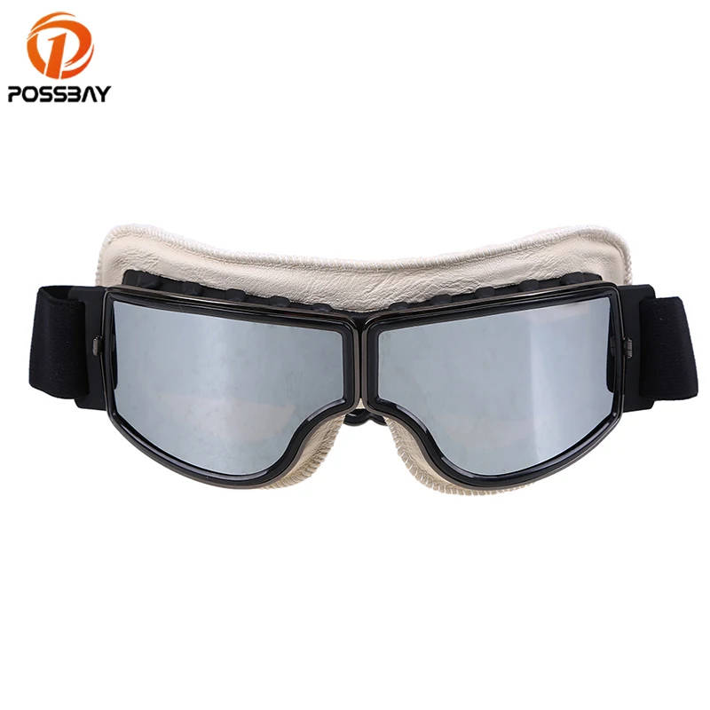 Винтажные мотоциклетные очки POSSBAY кожаные лыжные велосипедные для мотокросса