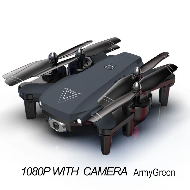 1080p camera green Дрон с 720 P/1080 P камерой RC вертолеты дроны без камеры gps rc игрушки 2,4G оптическое положение потока антенна rc Квадрокоптер - Цвет: 1080p camera green