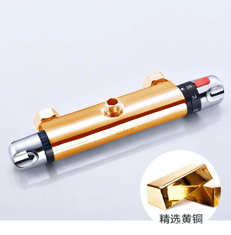 

Bath Shower Wall Mounted brass thermostat faucet thermostatic mixing valve bathroom automatic water temperature control faucet