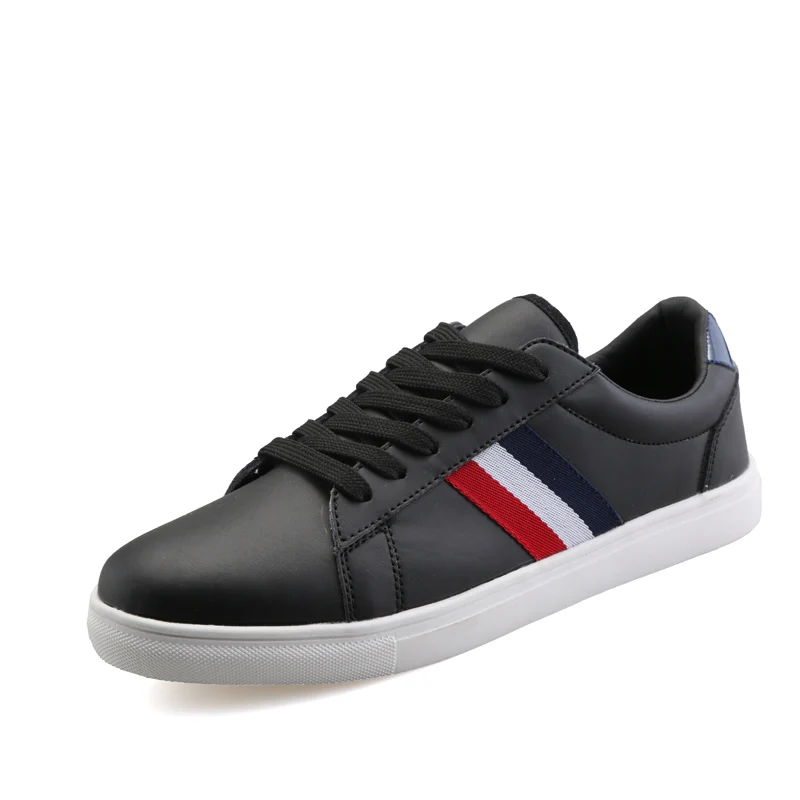 Кроссовки из ПУ кожи Вулканизированная подошва нескользящая модная спортивная