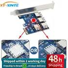 PCIe от 1 до 4 PCIe 16X Райзер-карта PCI-E от 1X до 4 USB PCI-E Райзер-адаптер порт Множественная карта для майнера BTC 60 см