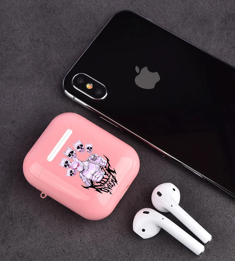 JoJo Bizarre Adventure Anime Bluetooth беспроводные наушники розовый чехол для Apple AirPods 1 2 3