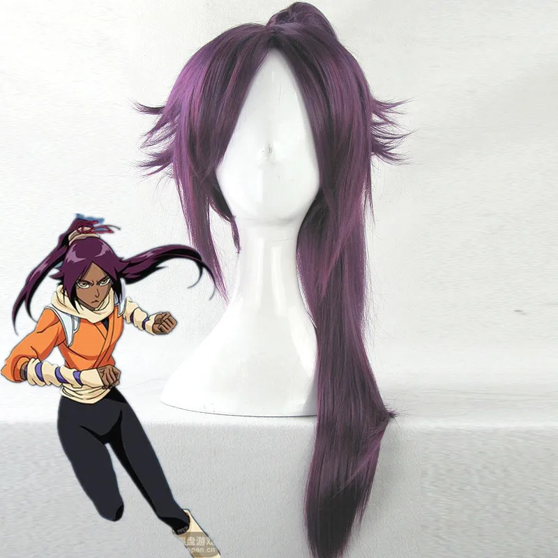 Отбеливатель Shihouin Yoruichi Косплей парики высокотемпературное волокно