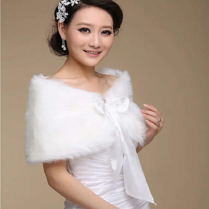 В наличии меховая Шаль Свадебная накидка для вечернее платье Cheongsam верхняя - Фото №1