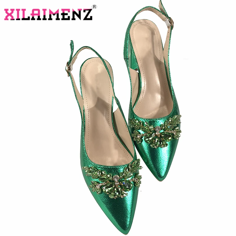 Новое поступление итальянская женская обувь на квадратном каблуке 7 см босоножки