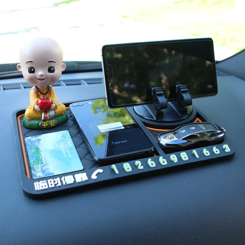 

Anti skid pad bracket vehicle mobile phone support multi function navigation support perfume pad R-2027