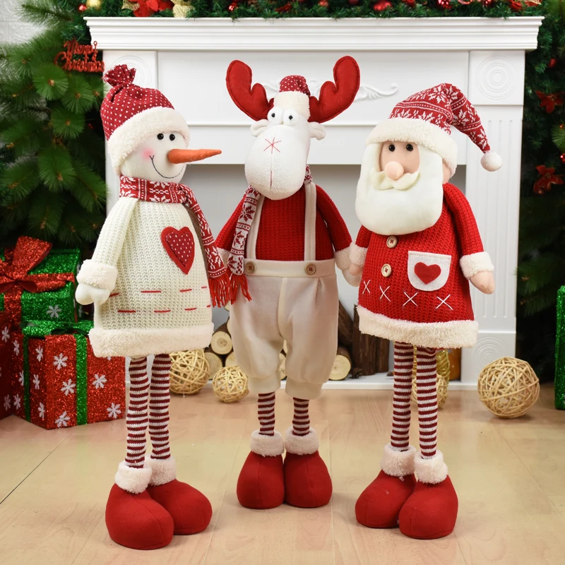 

Плюшевая кукла, Дед Мороз, снеговик, олень, новый год декоративные украшения на вечеринку