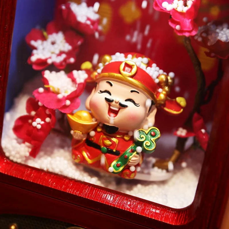 

New Year's Snow Music Light Mini Spring Festival Snow TV Decorations New Year's Day Wedding Festive Gift Decoration