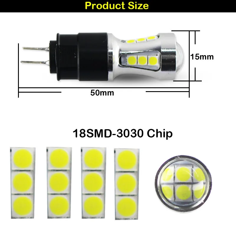 Высокая Мощность ошибок Hp24w 3030-SMD ксенон белый светодиодный лампы G4 Автомобильные фары дневного света светильник DRL для Citroen C5 peugeot 3008 С CAN-BUS