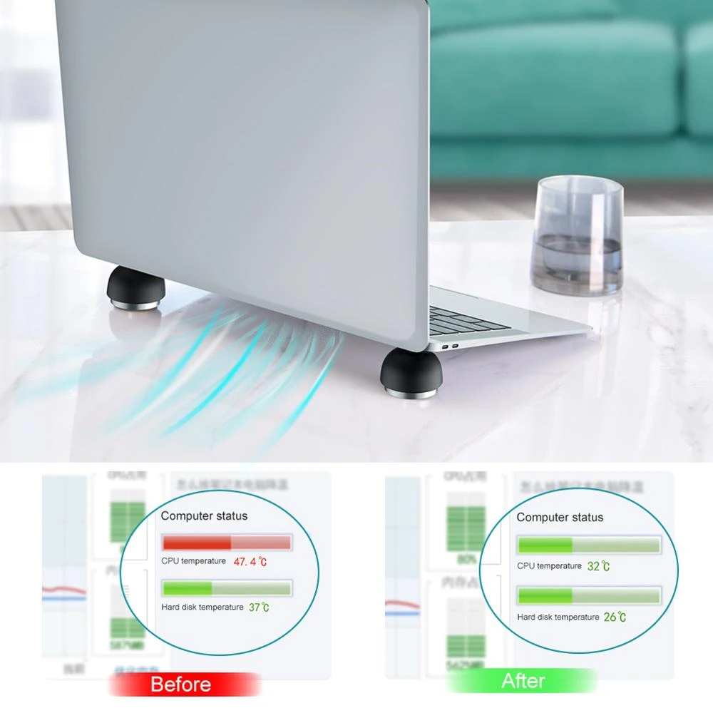 

Laptop Stand Notebook Accessories Mushroom Shaped Laptop Holder Laptops Foldable Mini Cooling Stand Macbook Pro