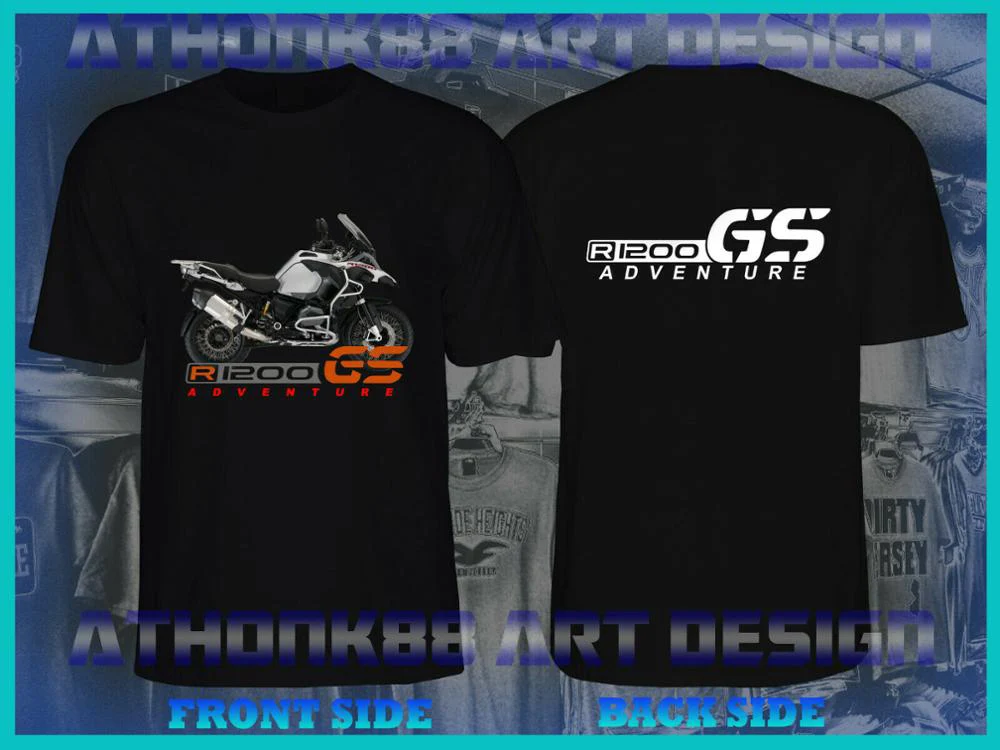 

NEW R 1200 GS Adventure T-SHIRT German Motorcycle Motorrad RALLY double side