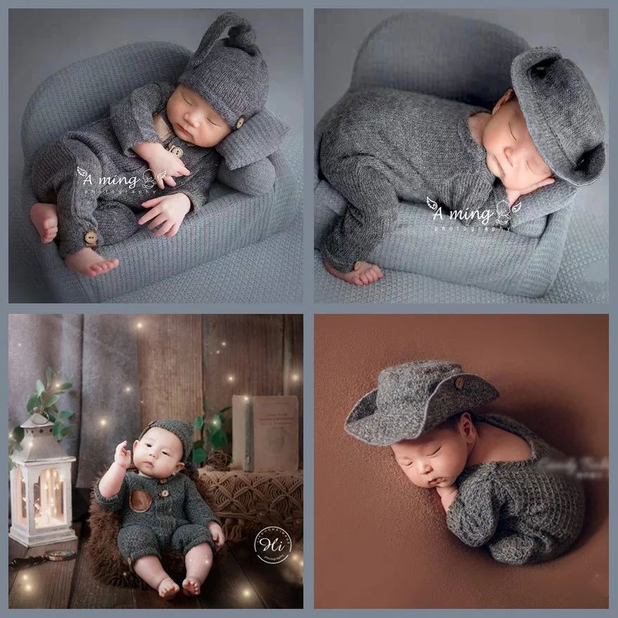 

Baby Photography Clothes Newborn Full Moon Hundred Days Baby Shooting Outfit Boy Jumpsuit For Photo Shoot Baby Costume Accessory