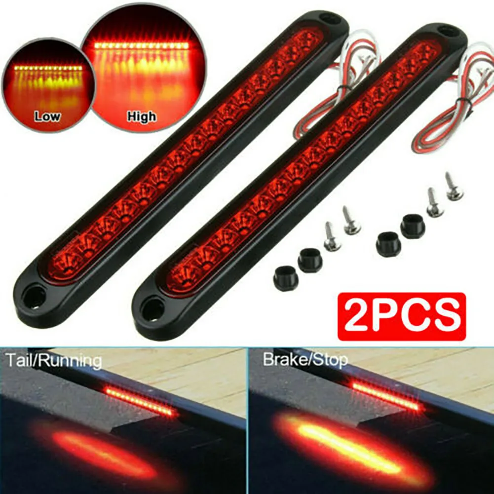 

2X 15 LED Accessories Tail Light Bar Light Parts Rear Red Stop Trailer