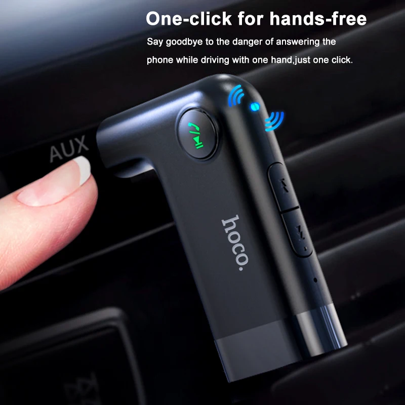 Фото Автомобильный беспроводной Bluetooth 3 5 приемник Hoco 0 мм AUX разъем аудио динамик Автомобильный беспроводной Bluetooth 3 5 приемник Hoco 0 мм AUX разъем аудио динамик