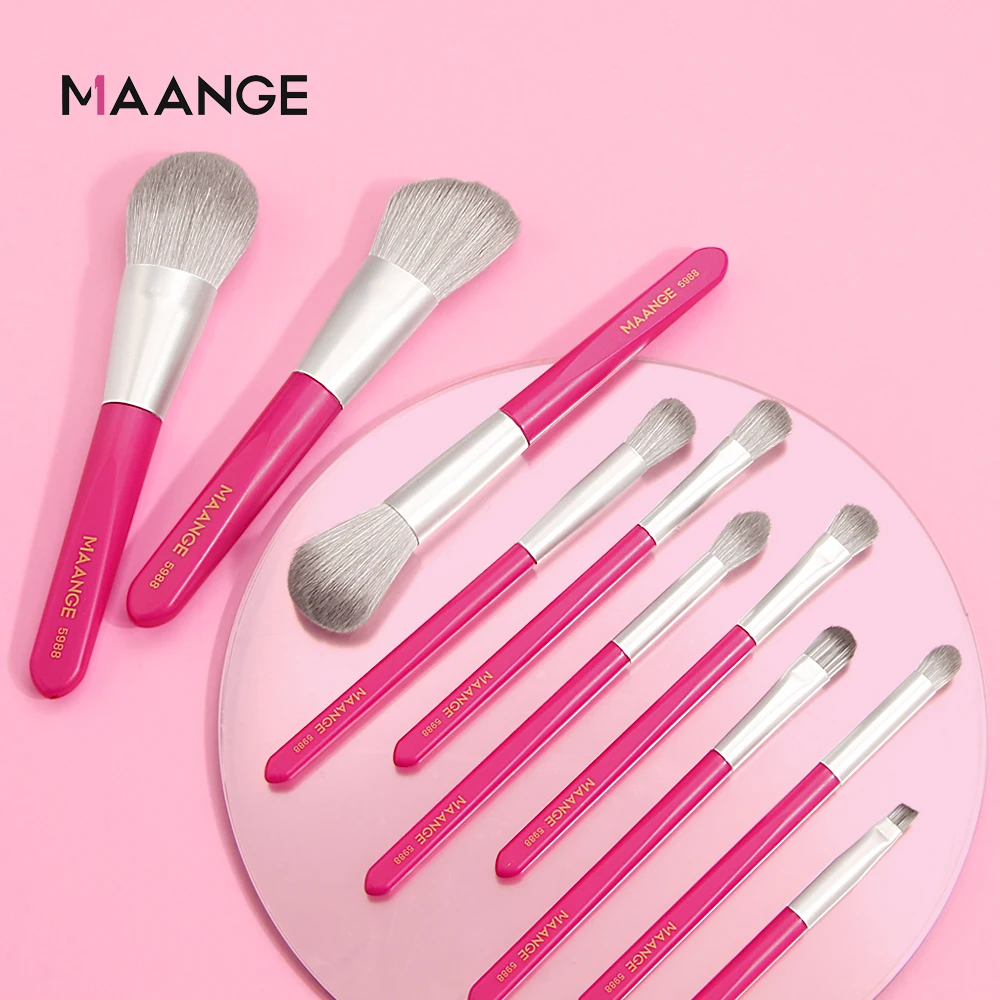 

MAANGE 10PCS Makeup Brushes Professional Cosmestic Brushes Sets Blending Powder Blush Eyeshadow Brushes Kit Beauty Make Up Tools